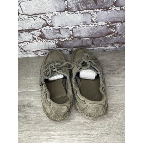 FRYE Mason Tie Moc Camp Taupe Suede Leather Boat Shoes Men Sz 12M US/45EU 80471 main image 11